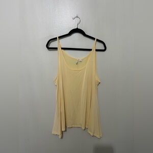CATO | Light Yellow Flowy Sleeveless Top